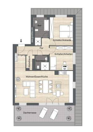 Feine Penthouse-Wohnung mit Weitblick – 45478 Mülheim an der Ruhr – Vorschaubild 6
