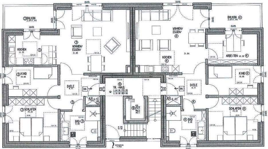 Bereits im Rohbau erstellte Neubau ETW im 1.Obergeschoss | Bielefeld Mitte – Bielefeld – Vorschaubild 5