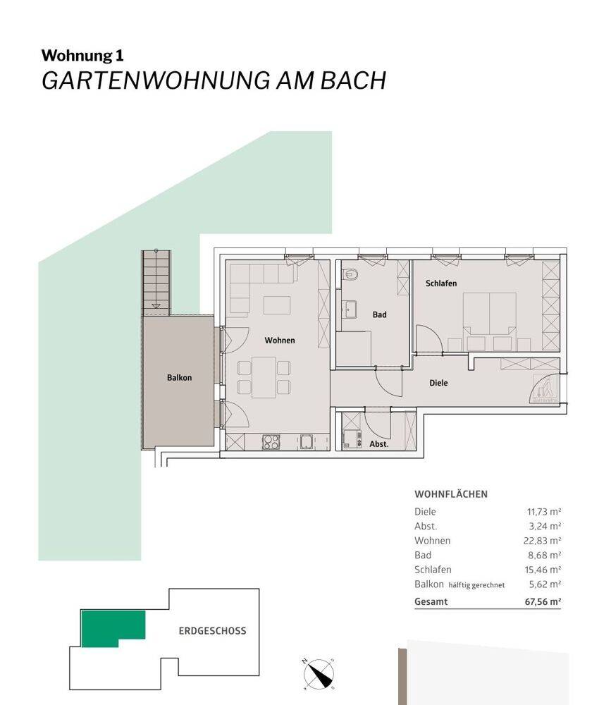 Heubrunnenpark 53a - Bestens Wohnen: Gartenwohnung am Bach (Whg. Nr. 1) – Marktheidenfeld – Vorschaubild 7