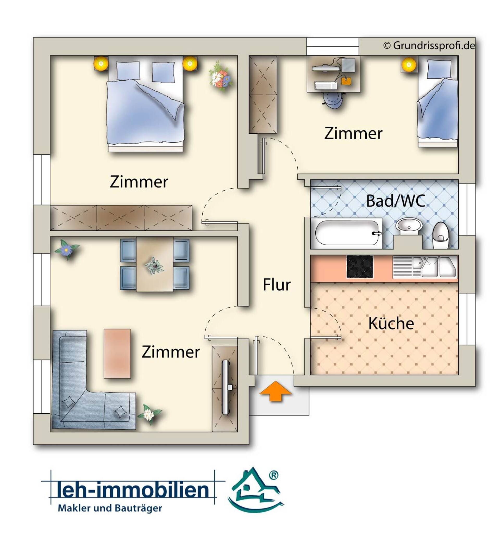 Etagenwohnung in 15890 Eisenhüttenstadt mit 62 m² kaufen
