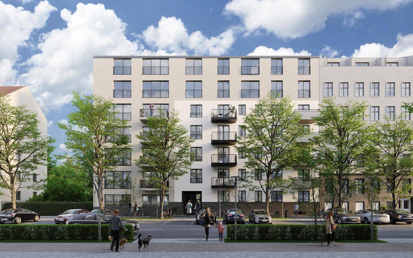 4 Zimmer, zwei Bäder und zwei Balkone im 4. Obergeschoss