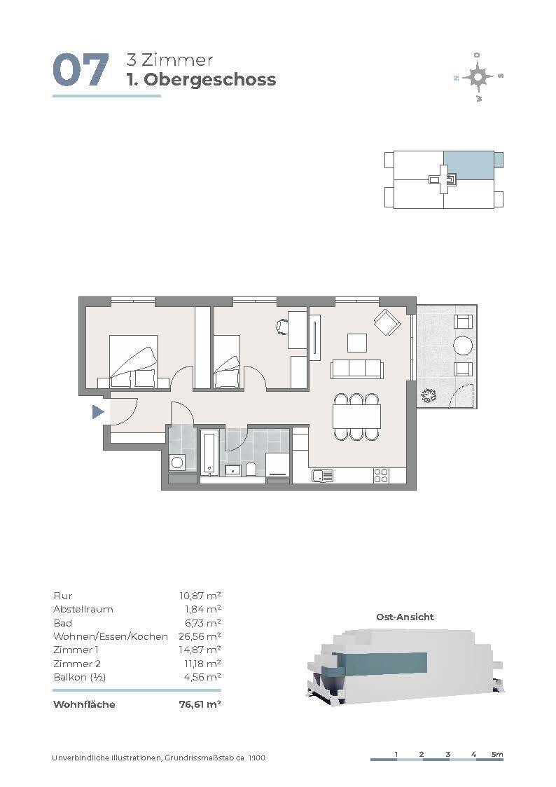 Helle 3-Zimmer-OG-Wohnung mit Balkon - Attraktiver Grundriss, optimale Lage - WE07 – Berlin – Vorschaubild 8