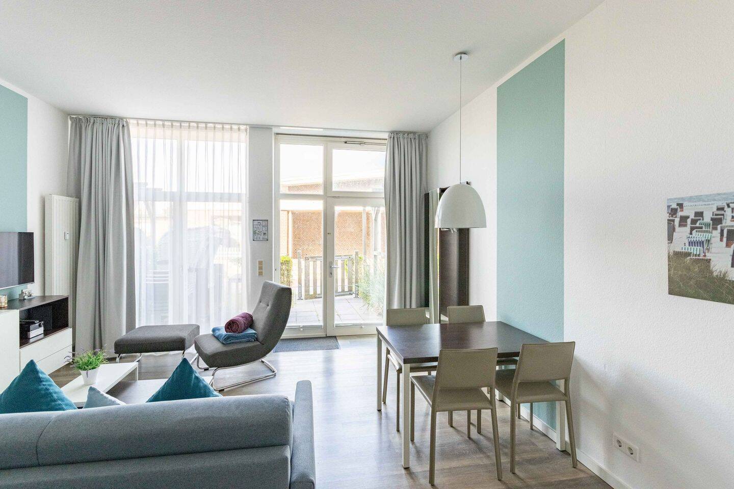 Exklusives Meerblick-Apartment auf Wangerooge: Große Terrasse, Sauna - stilvoller Inselluxus direkt an der Strandpromenade – Wangerooge – Vorschaubild 7