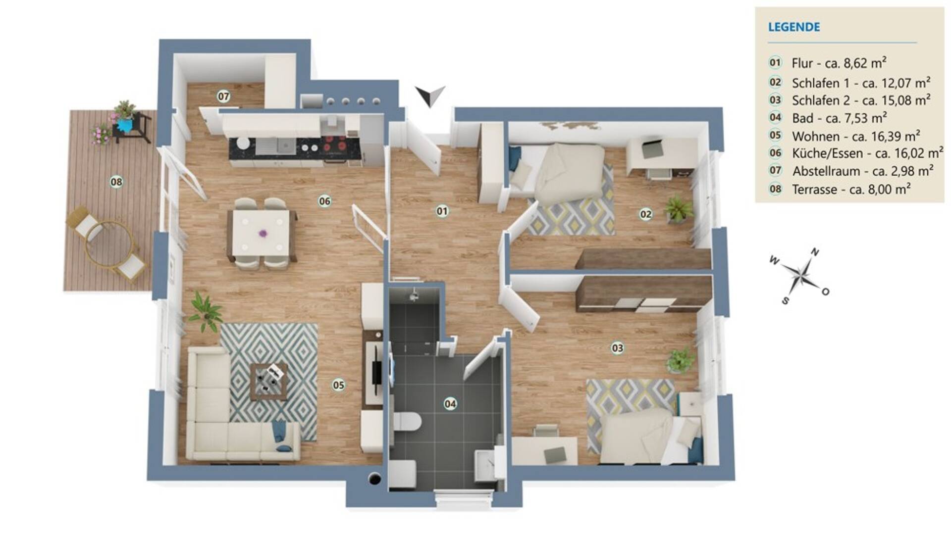 Etagenwohnung in 49593 Bersenbrück mit 79,78 m² kaufen
