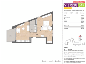 Modern, hell, funktional - 3 Zimmer mit zwei Bädern und Weitblick – 40549 Düsseldorf – Vorschaubild 8