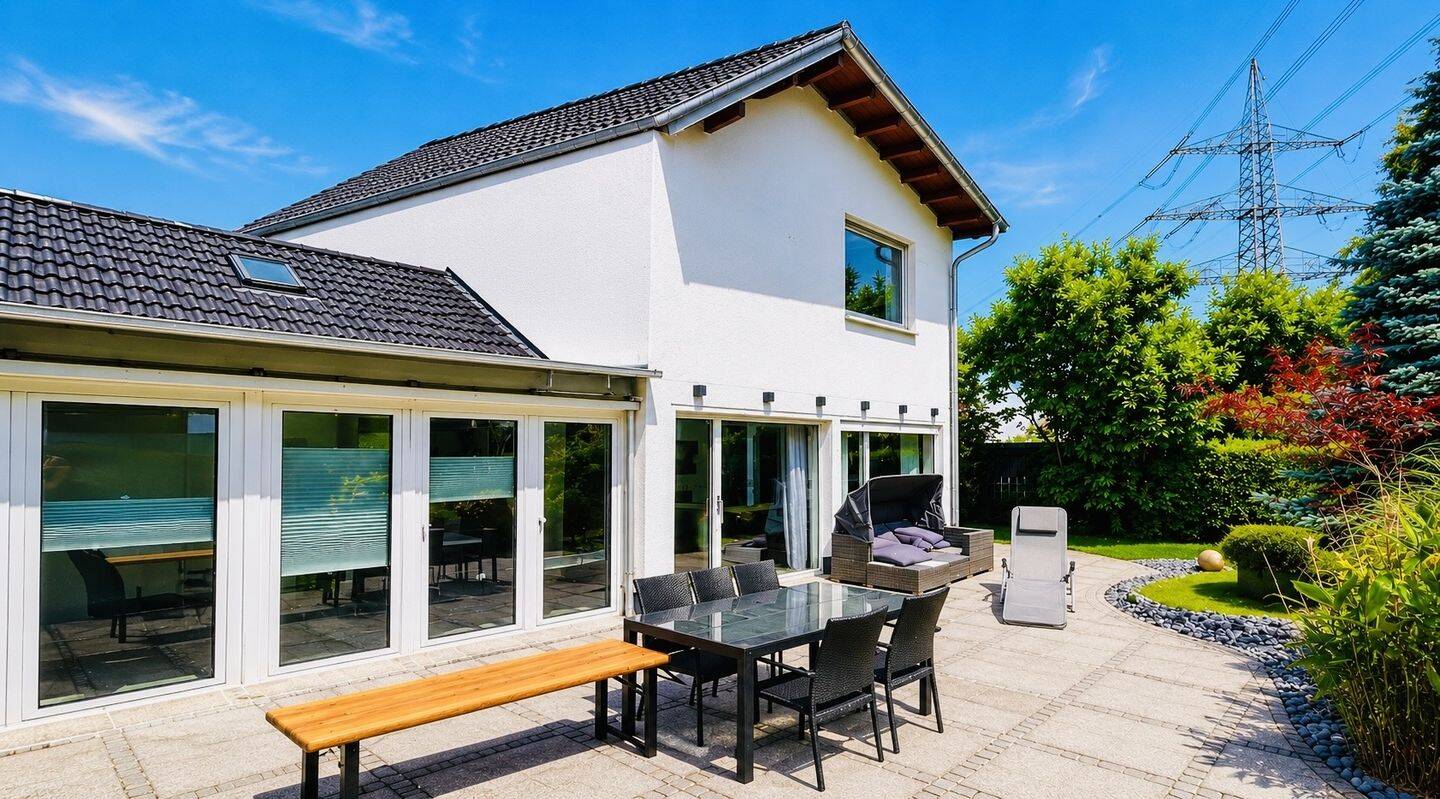 Luxuriöses ZweiFH mit 7 Zi, priv. Spa-Bereich, Garten, Garagen und flexiblen Wohnkonzepten – Duisburg – Vorschaubild 3