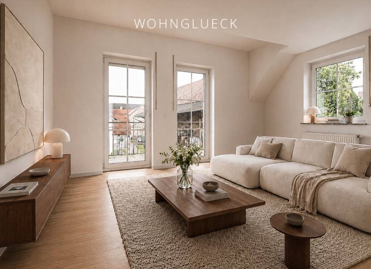 HELLE 4- ZIMMER MAISONETTEWOHNUNG MIT GARTEN & BALKON IN ZUSMARSHAUSEN – 86441 Zusmarshausen – Bild 1 von 9