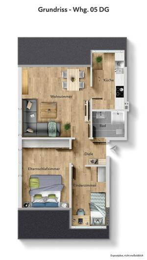 Attraktive Dachgeschosswohnung mit PKW Stellplatz in ruhiger Lage – 50997 Köln – Vorschaubild 5