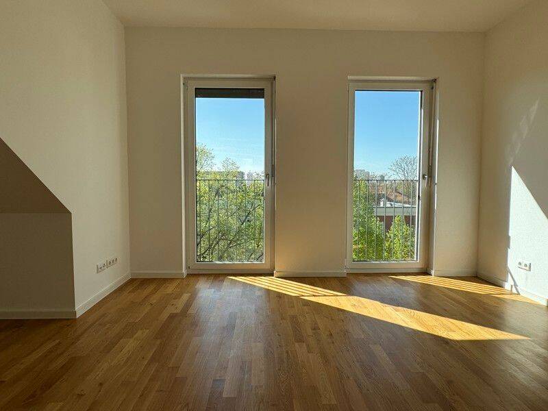 Schicke 3-Zimmer-Wohnung im Neubau mit Dachterasse, EBK und Tageslichtbad mit Dusche + Wanne – Leipzig – Vorschaubild 2