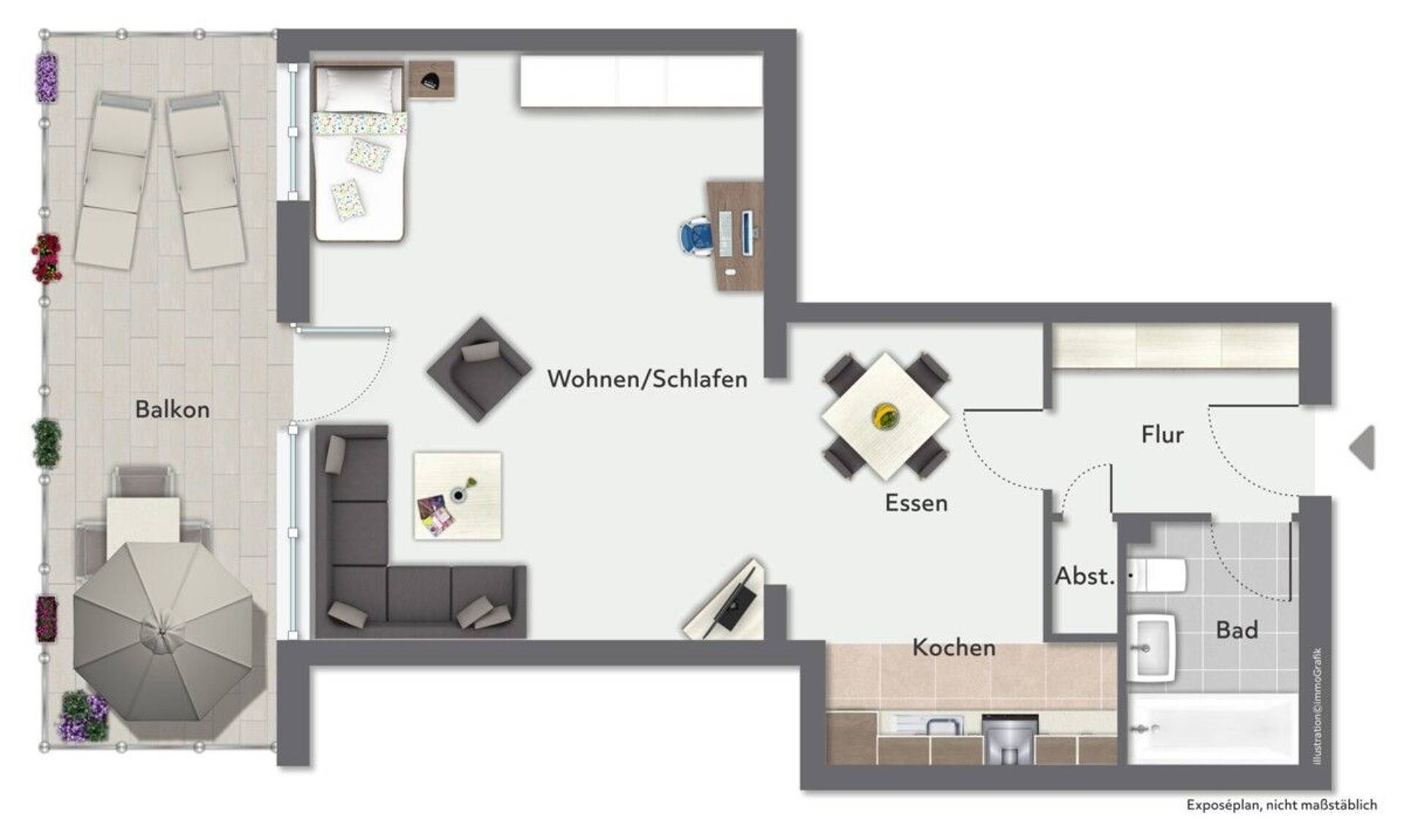 Erdgeschosswohnung in 23843 Bad Oldesloe mit 50,27 m² kaufen