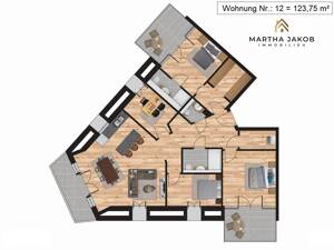 Neubau Penthouse 4-Zimmer-Wohnung mit 3 Balkonen - QNG-Standard und Energieklasse A+ in Hemelingen!