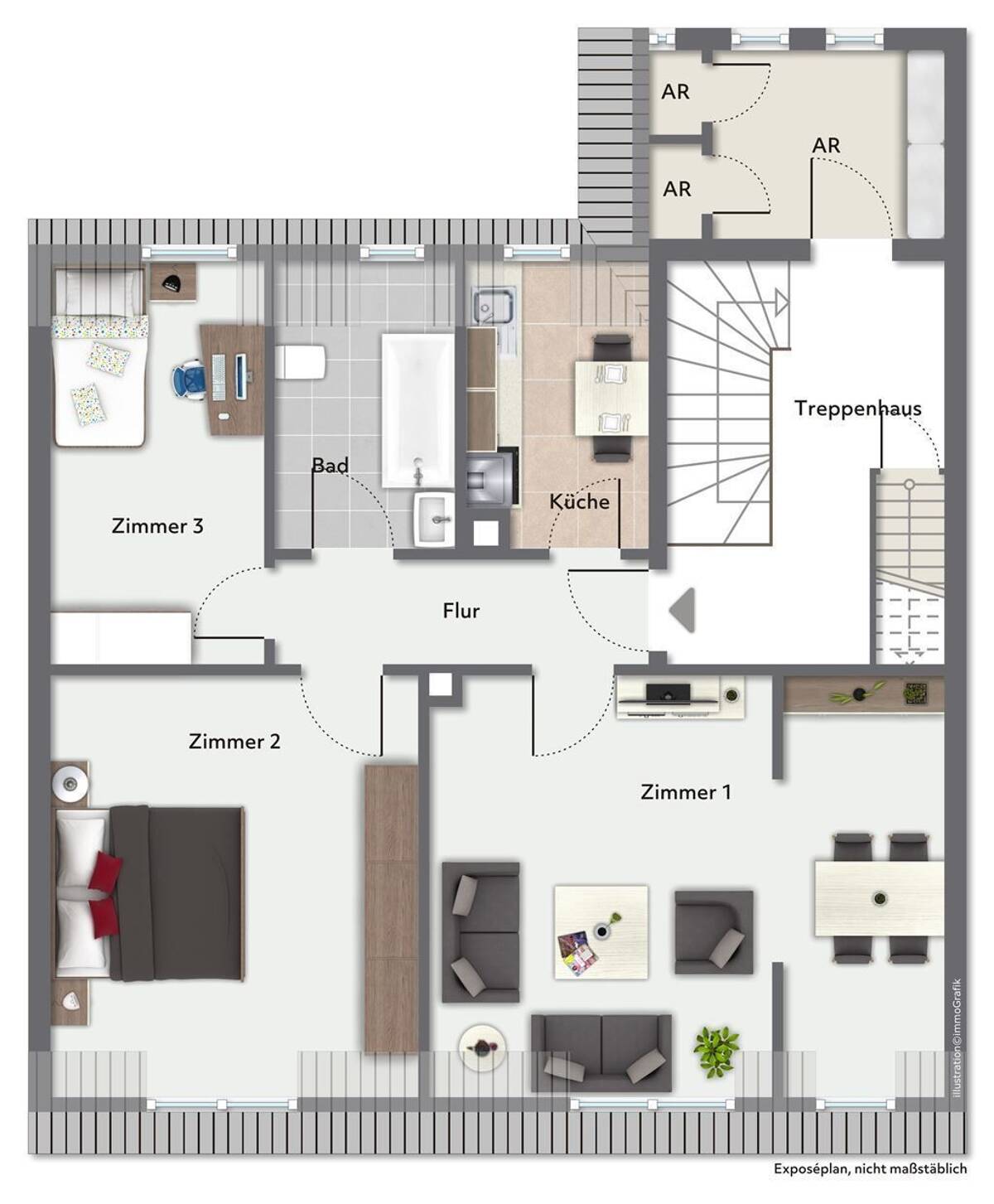 Großes Potenzial! Vermietete 3,5-Zi.-Wohnung in der Fürther Innenstadt - Provisionsfrei – 90762 Fürth – Bild 1 von 1