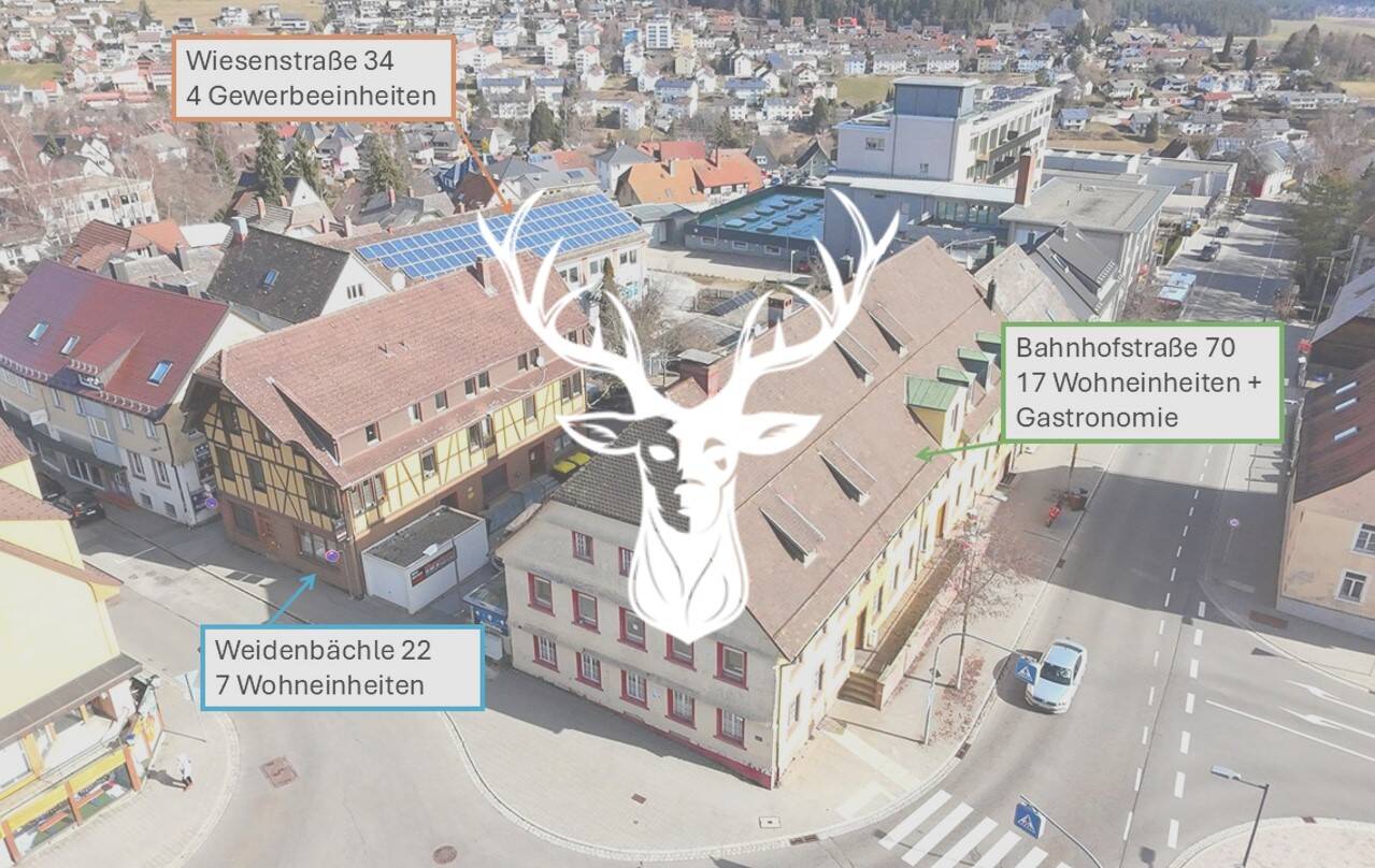 Attraktives Ensemble aus 3 Wohn- und Geschäftshäusern in St. Georgen