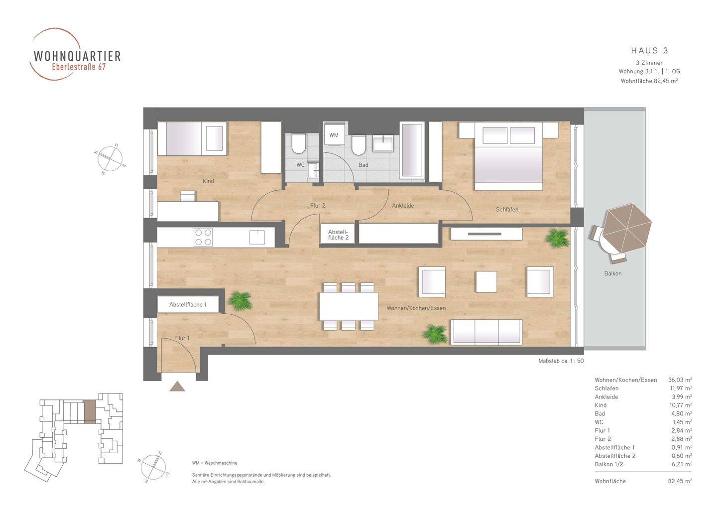 MODERNE 3 - ZIMMERWOHNUNG IN AUGSBURG / PFERSEE – Augsburg – Vorschaubild 2