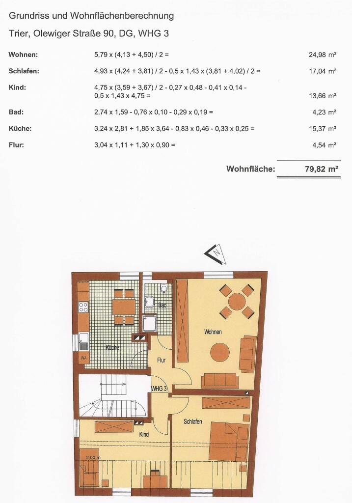 ****Schöne Dachgeschosswohnung in saniertem Altbau; WG-geeignet**** – Trier – Vorschaubild 2