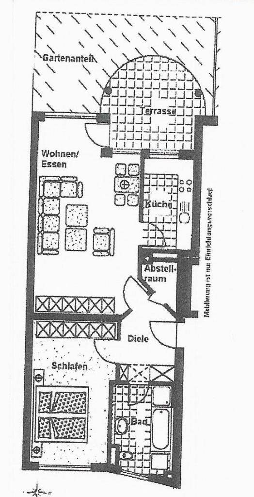 Zentral und ruhig wohnen: Sehr schöne 2-Zimmer-Wohnung mit Einbauküche und Terrasse – Erlangen – Vorschaubild 8