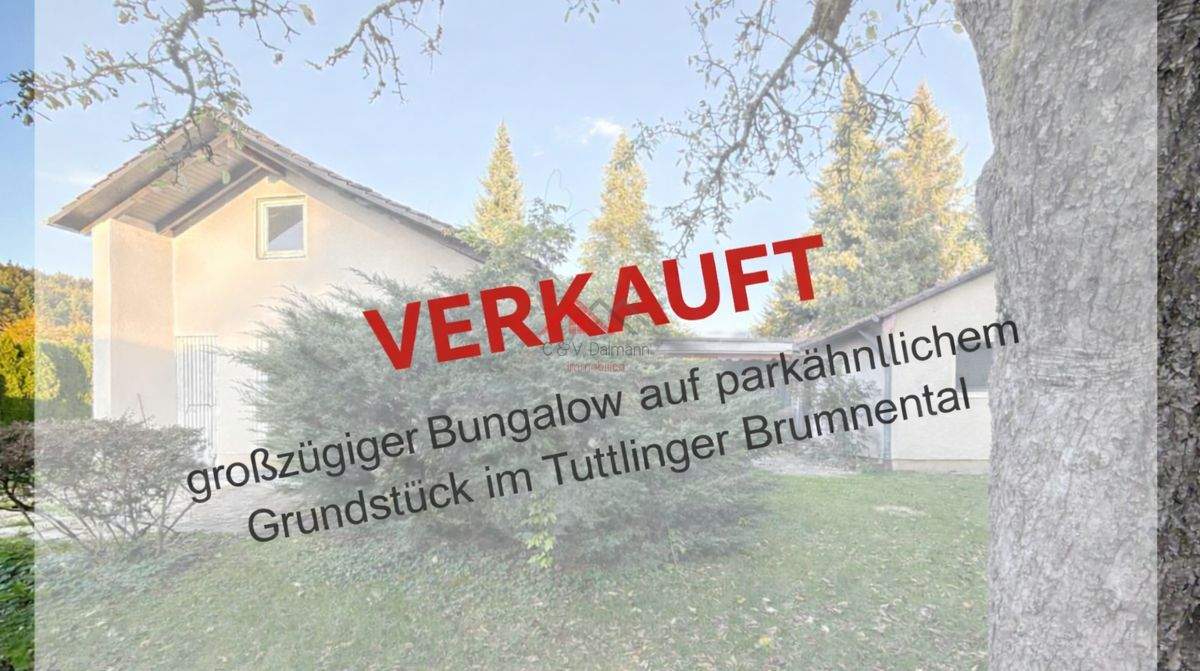 Großzügiger Bungalow mit Garage auf parkähnlichen Grundstück im Brunnental Tuttlingen – Tuttlingen – Bild 1 von 9