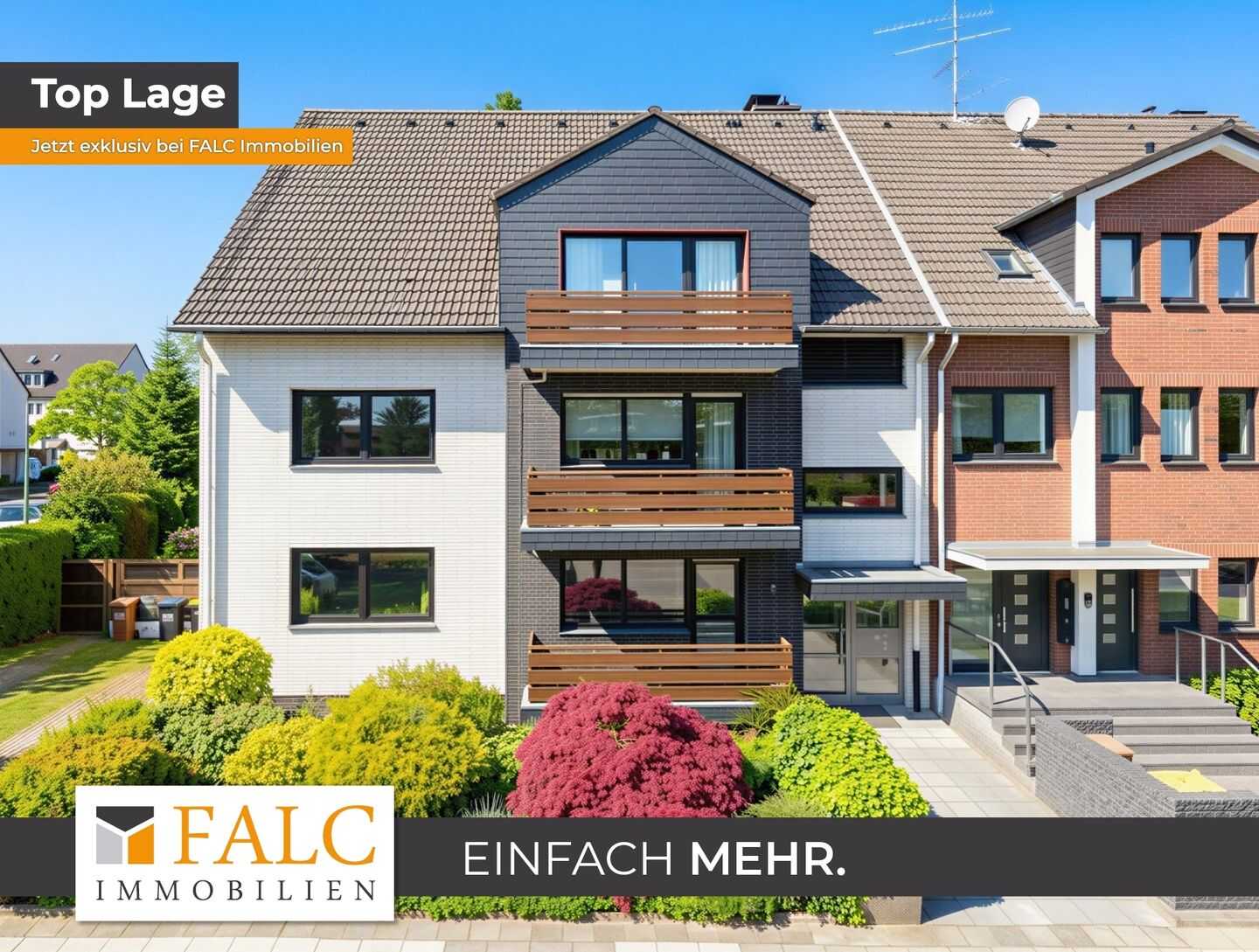 5-Raum-Dachgeschoss-Maisonette mit zwei Balkonen und besonderem Wohncharakter in Essen-Haarzopf – Essen – Bild 1 von 9