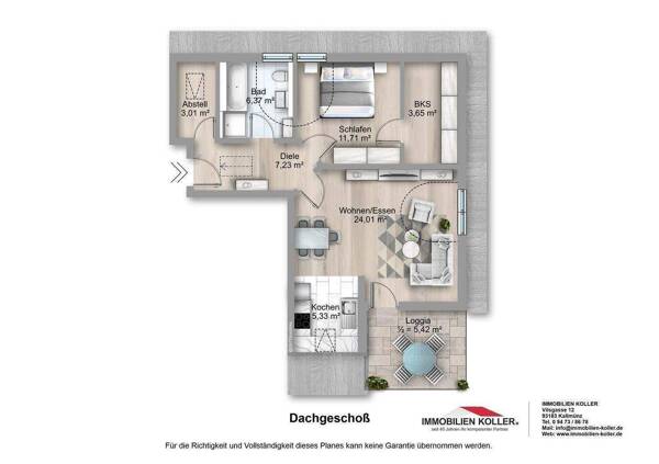 Dachgeschosswohnung in 93158 Teublitz mit 70 m² kaufen