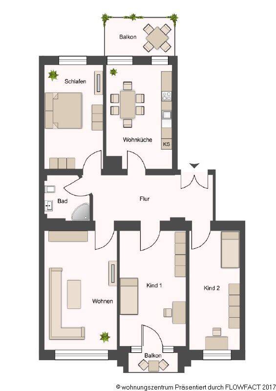 Feine 4-Zi.-Wohnung, Frisch saniert, Balkon, Duschbad, Wohnküche! – Dresden – Vorschaubild 2
