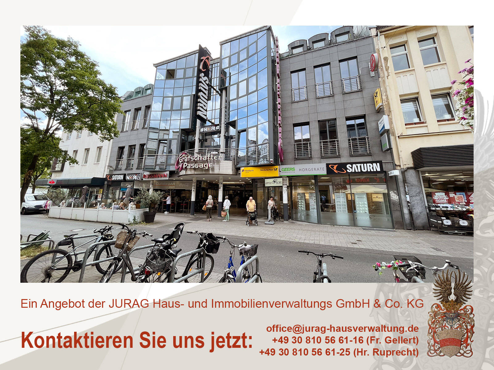 In der Grafschafter Passage: Wundervolle freie Flächen in beliebten Einkaufszentrum zu vermieten!