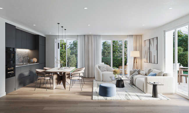 NEUBAU: 4,5-Zimmer-Wohnung mit großem Garten & Terrasse – München – Vorschaubild 2