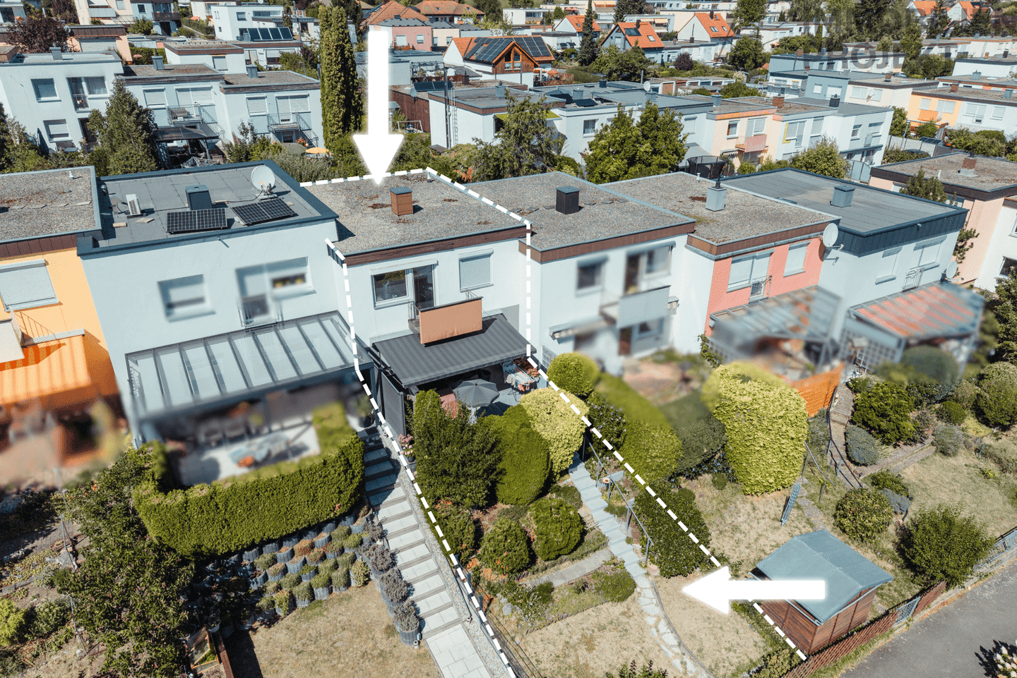 Familientraum im Hussengut - Gepflegtes Reihenmittelhaus mit Garten, Terrassen, Balkon & Garage