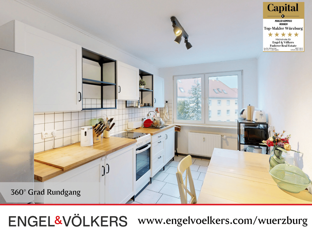 Charmante 2-Zimmer-Wohnung mit Balkon im begehrten Würzburg-Frauenland – 97074 Würzburg – Bild 1 von 7