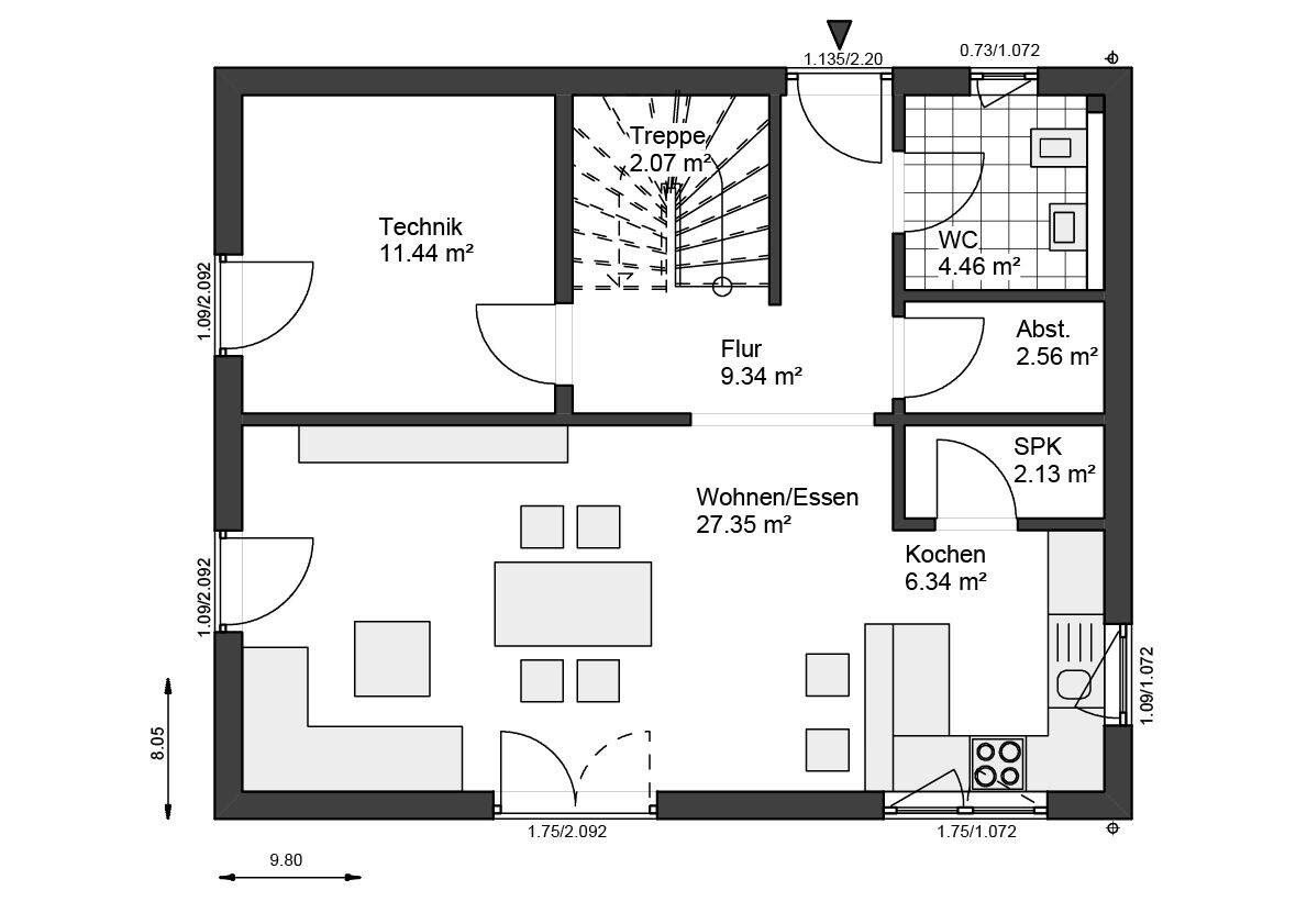 Modernes Einfamilienhaus in Oberhausen mit 131 m² Wohnfläche – Oberhausen – Vorschaubild 2
