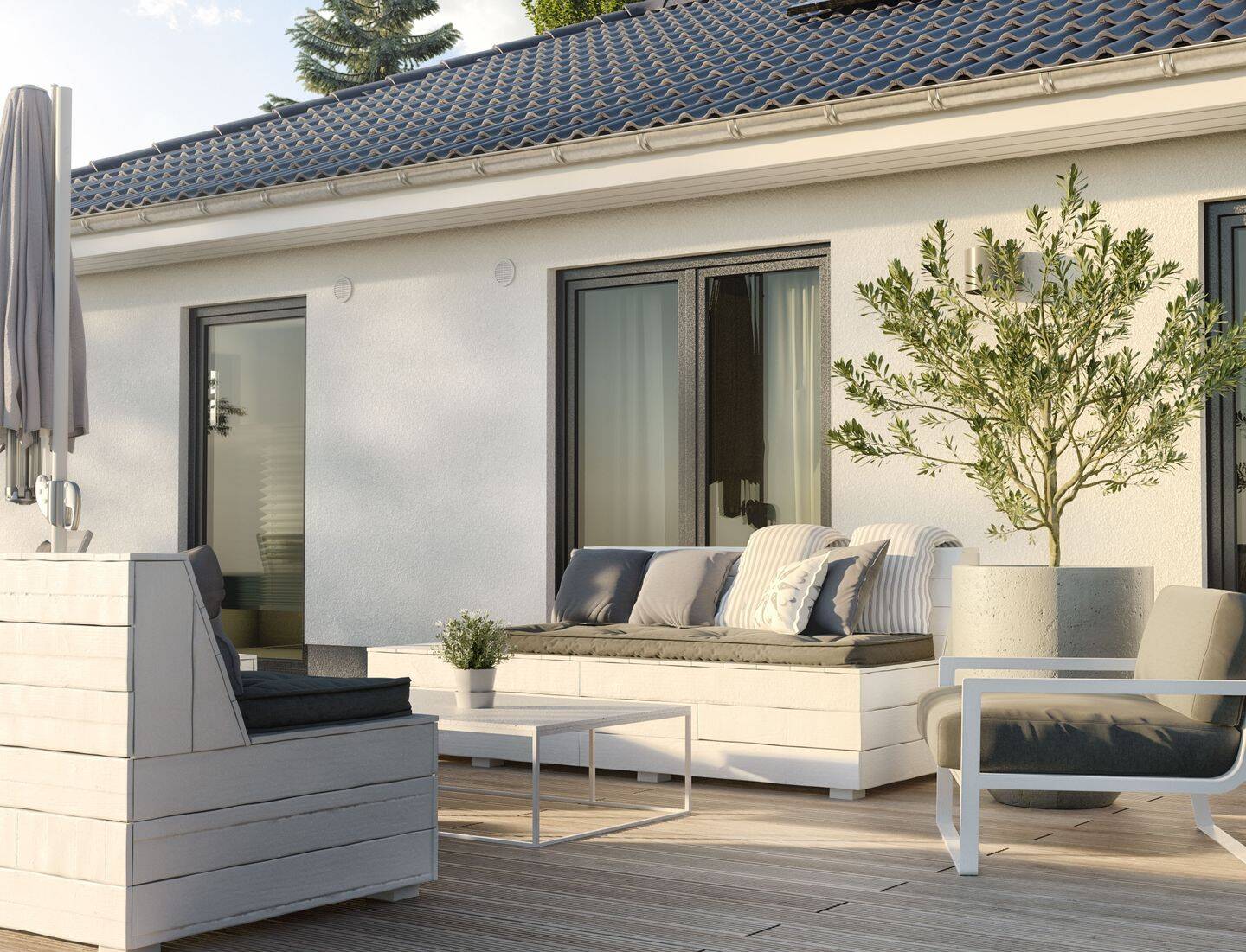Bungalow 92, massiv gebaut, Preis inkl. Grundstück – Wellen – Vorschaubild 2