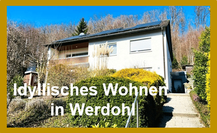 In Werdohl Pungelscheid: Schöner Weitblick über alle Dächer. Idyllisches und ruhiges Wohnen. – Lüdenscheid – Bild 1 von 9