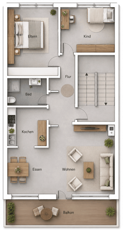 Diese Wohnung überzeugt auf den ersten Blick!