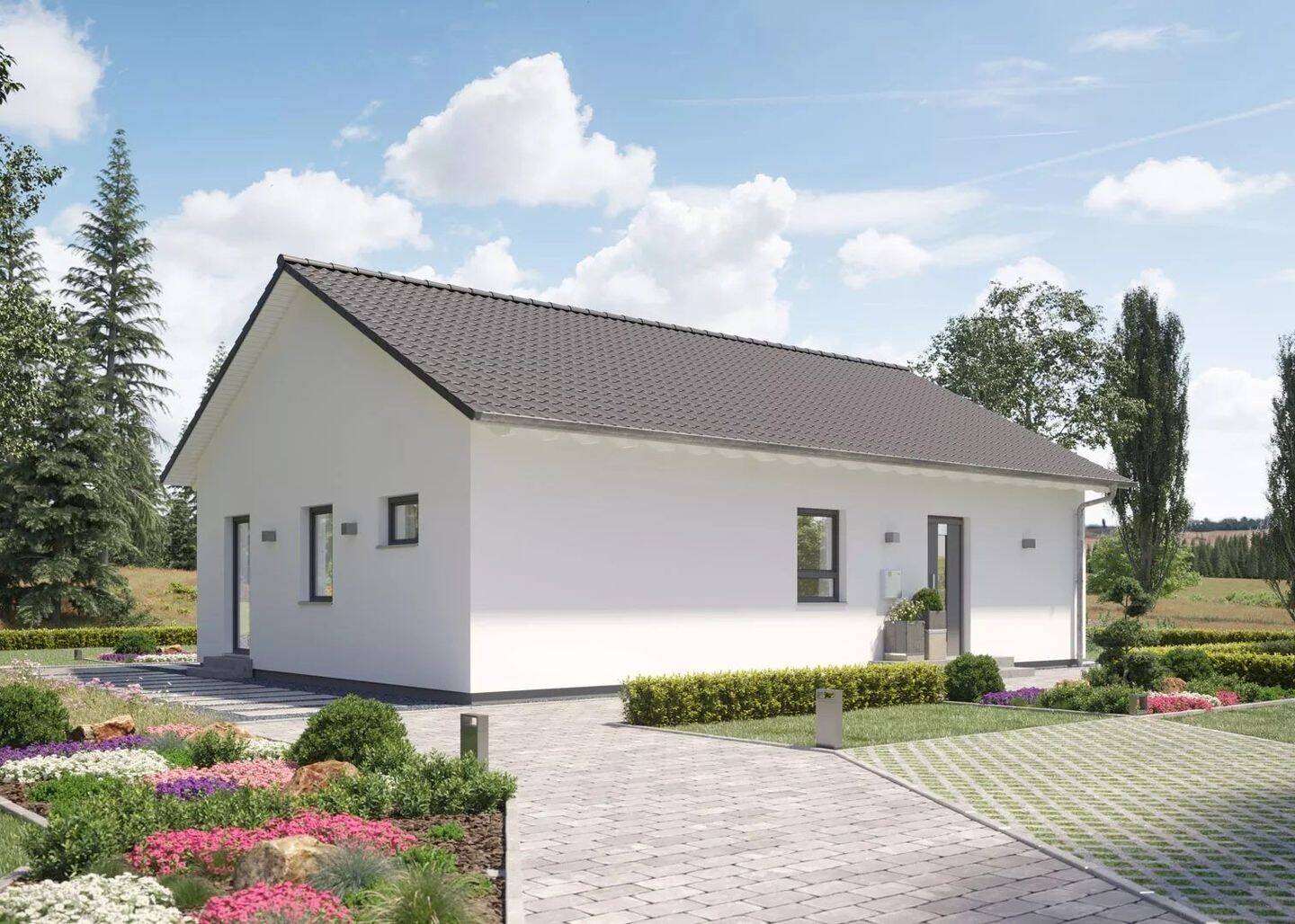 Das ComfortStyle 09.01 S: Bungalow mit 34-m²-Wohnzimmer - ebenerdig war selten so großzügig – Wächtersbach – Vorschaubild 3