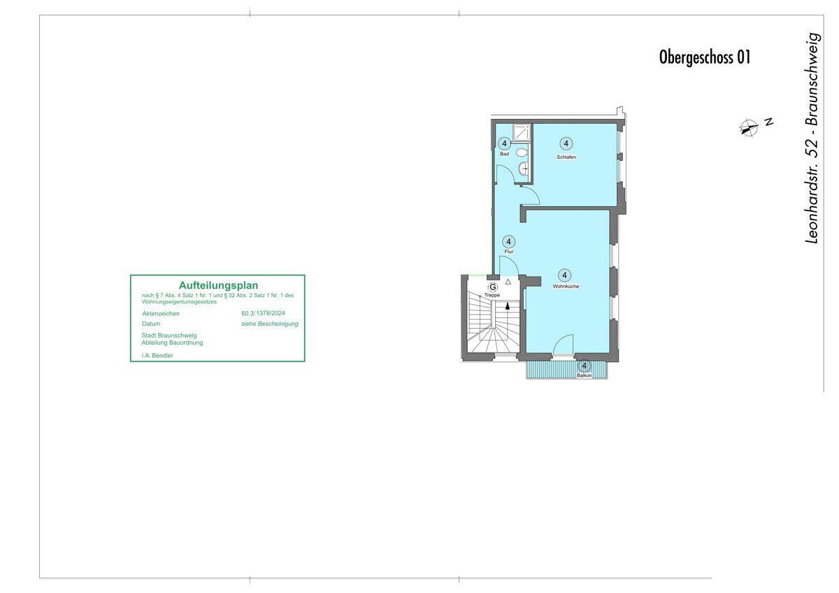 Attraktive Etagenwohnung mit hochwertiger Modernisierung in zentraler Lage von Braunschweig – Braunschweig – Vorschaubild 4