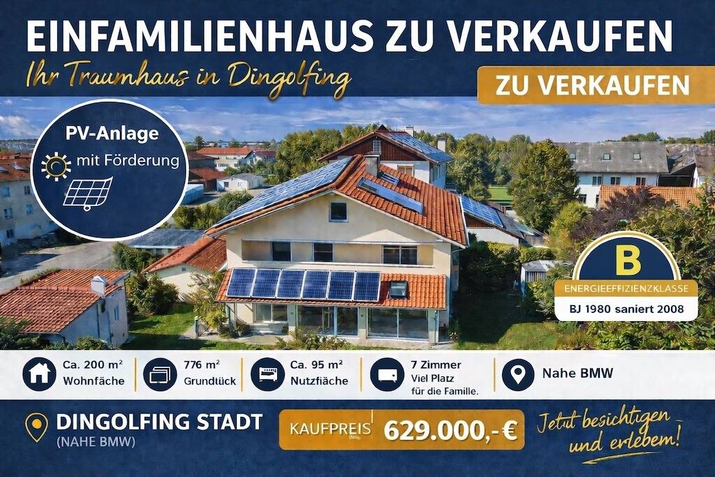 Großzügiges Einfamilienhaus mit Wellnessbereich, in ruhiger Lage, 5 Minuten von BMW in Dingolfing – Dingolfing – Bild 1 von 9