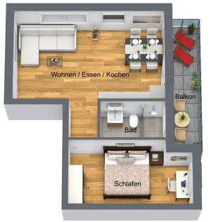 Attraktive 2-Zimmer-Wohnung in exklusivem Neubau in Toplage – 70619 Stuttgart – Vorschaubild 4
