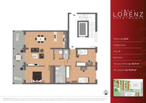 Familienfreundliche 4 Zimmerwohnung mit Terrasse zur Miete in Lübeck - Wentzel Dr. – 23554 Lübeck – Vorschaubild 9