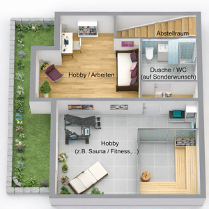 Die Alternative zum Einfamilienhaus: komplettes Erdgeschoss mit Garten in 3-FH (Neubau) – 70619 Stuttgart – Vorschaubild 9