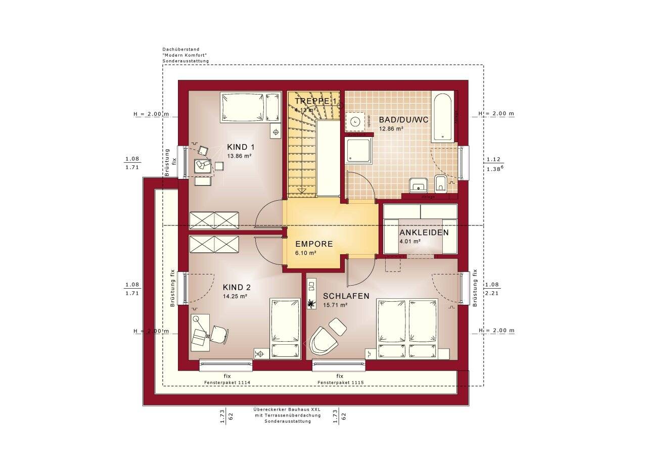 Platz für alle! Exklusiver lichtdurchfluteter Neubau aus dem Hause BIEN ZENKER inkl. Baugrundstück – Rehborn – Vorschaubild 8