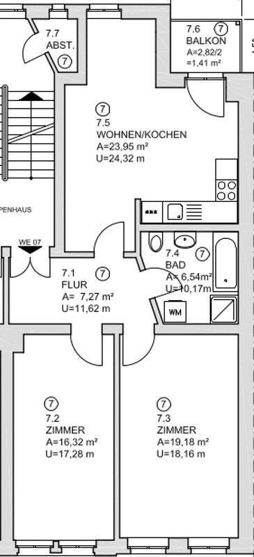 Stilvolle ETW mit Top-Ausstattung! + Parkett + Fußbodenheizung + Wanne & Dusche + Balkon + LED-Licht – Leipzig – Vorschaubild 6