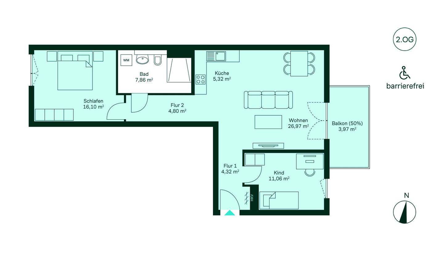 Barrierefreie Eigentumswohnung mit Aufzug und Balkon im 3. OG – Düsseldorf – Vorschaubild 7