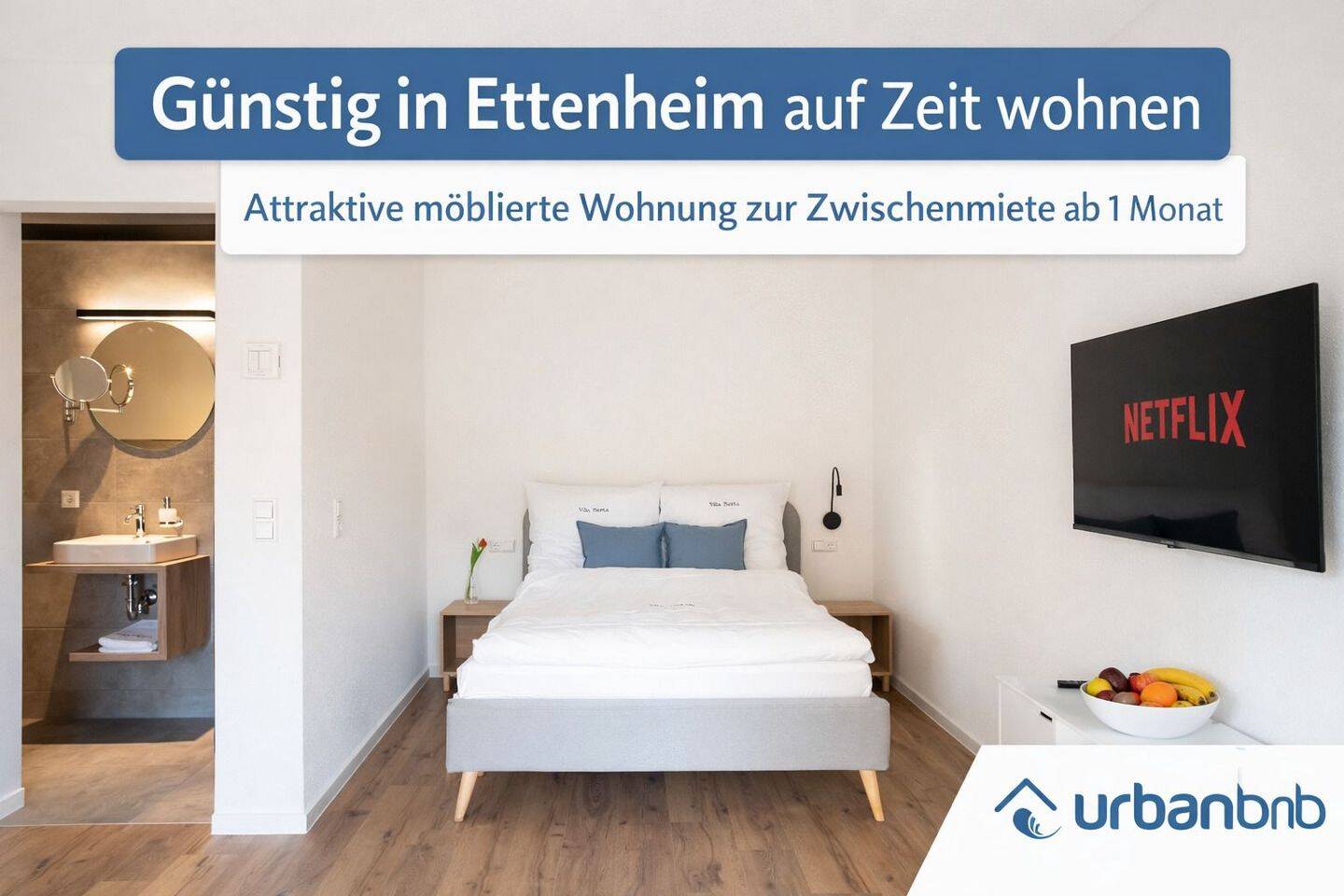 Wohnen auf Zeit in Ettenheim - möbliertes Apartment zur Zwischenmiete ab 1 Monat