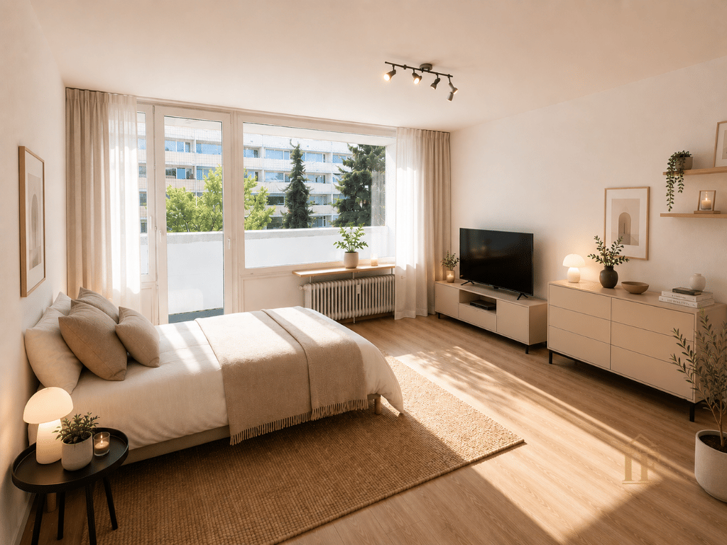 Cityflair trifft Balkon und Wohnkomfort