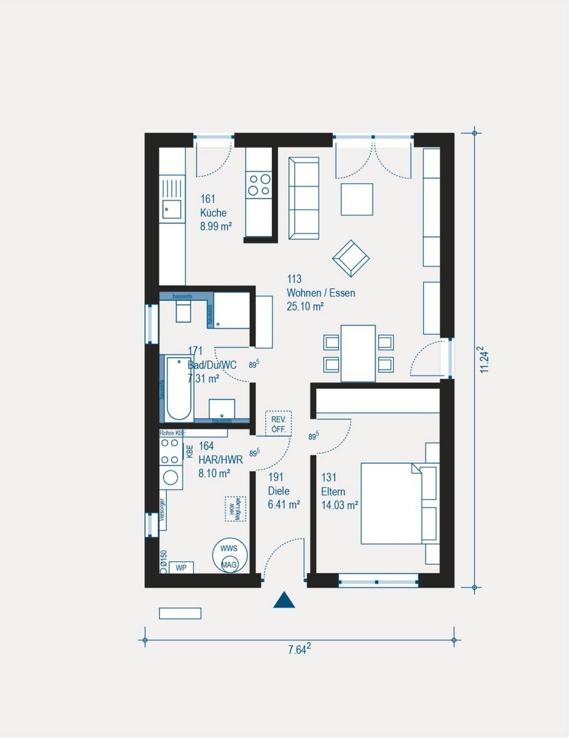 Bungalow in 76669 Bad Schönborn mit 69,94 m² kaufen