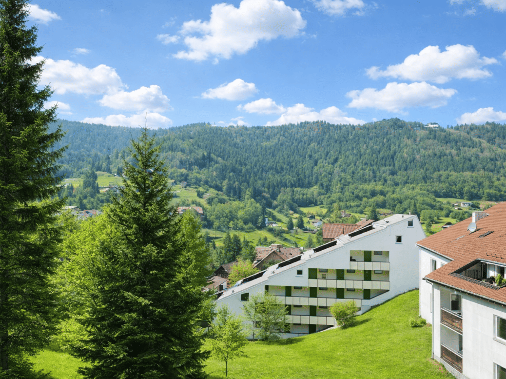 Traumhafte Aussicht: Einzimmerwohnung mit Einbauküche in Bad Wildbad (Variante)