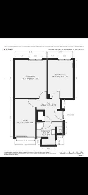 Frisch renovierte 2,5 Zimmer Wohnung mit vollwertiger Einbauküche – 78054 Villingen-Schwenningen – Vorschaubild 8