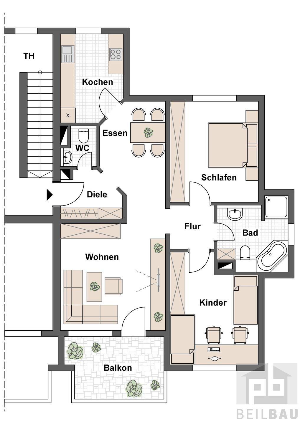 Attraktive 3-Zimmerwohnung in Neuendettelsau!