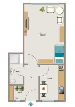 Kleine 1-Zimmer-Wohnung in Dortmund Brechten für Sie! – 44339 Dortmund – Vorschaubild 2