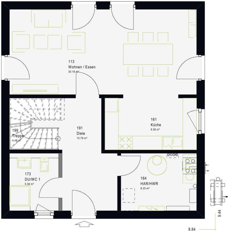 Gestalten Sie mit massa Ihr Wunschhaus. Hauspreis inkl. Technik- u. Finishpaket mit Grundstück!!! – Zweibrücken – Vorschaubild 9