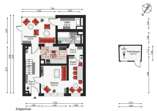 Reihenendhaus in 23936 Grevesmühlen mit 62 m² kaufen